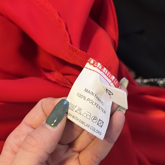 Short red dress for women - Picture 3 of 3